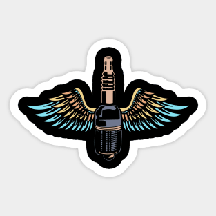 Eagle and machine Sticker